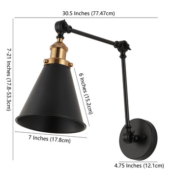 Rover 7" Adjustable Arm Metal LED Wall Sconce